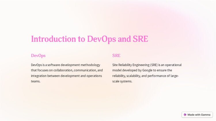 DevOps Vs. SRE: Understanding The Difference (PDF) - Connect 4 Techs