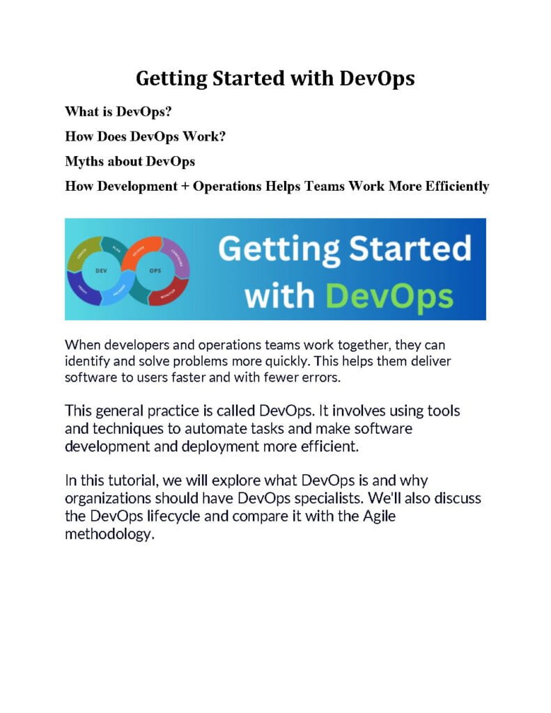 Getting Started with DevOps: PDF Guide