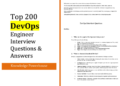 Top 200 DevOps Engineer interview questions and answers