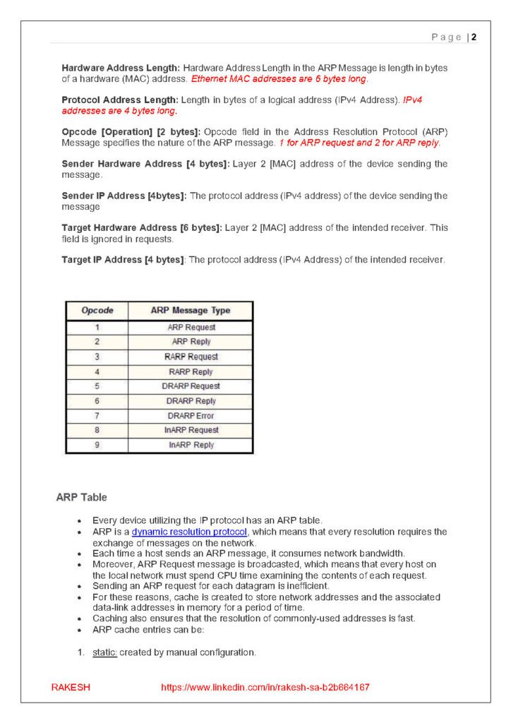 ARP (Address Resolution Protocol) Guide PDF