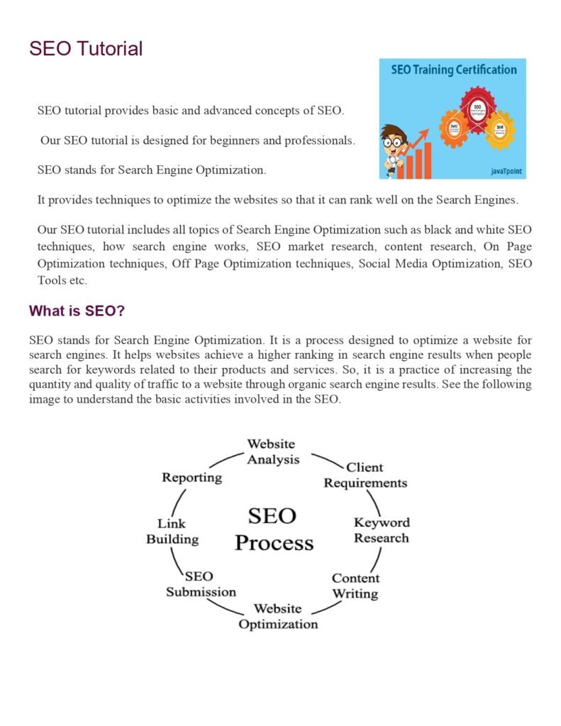 SEO Basics and Types PDF
