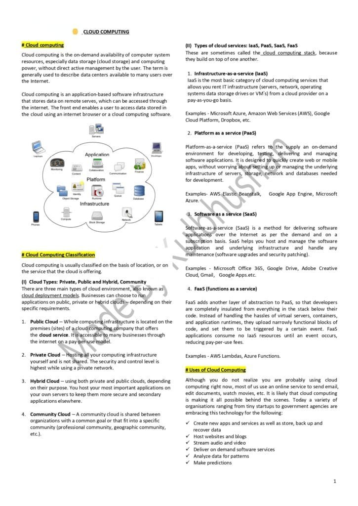 "Comprehensive Guide to Cloud Computing: A PDF Resource for Beginners and Professionals"